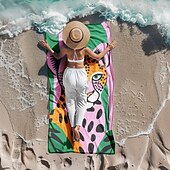 preiswerte Strandtuch-Sets-bedrucktes Strandtuch, leichte, schnelltrocknende, sandfreie Stranddecke, ideal für Reisen, Pool und den Einsatz im Freien