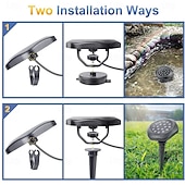 olcso Víz alatti lámpák-napelemes víz alatti fények spotlámpa led kültéri merülő tájkép színes rgb medence lámpa ip68 vízálló medence kerti pázsit dekoráció