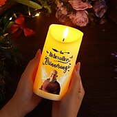 cheap Memorial Gift-Personalized Memorial LED Candle Custom Photo Sympathy Gifts For Loss Of Loved Ones, Elegant Remembrance Light for Home Bedroom Decor, Tribute to Passed Loved Ones