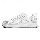 preiswerte Sneaker für Herren-Modische Herren-Sneaker – Retro-inspirierte Muster, Kunstledermaterial, ideal für Freizeitausflüge und Abenteuer in der Stadt