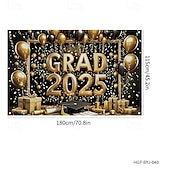 cheap Holiday Tapestries-Congrats Grad Banner Graduation Backdrop Graduation Decorations 2025 Congratulations Graduate Banner Grad Decorations Patio Garden School