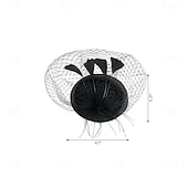 cheap Fascinators-Fascinators Pillbox Hats for Women, Tea Party Hat and Short Lace Gloves Set Perfect for Kentucky Derby, Cocktail