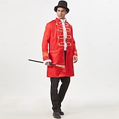 ieftine Topuri-Punk și gotic Steampunk Stilul militar Geacă Îmbrăcăminte Exterior Brodat Costume de fancy Bărbați Regal Halloween Carnaval Performanță LARP Ren Faire Adulți