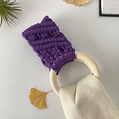 economico Tende macrame e stringa-Anello per asciugamano in crochet boho regalo per la festa della mamma supporto per asciugamano in macramè da cucina anello porta asciugamani in macramè anello per asciugamani da appendere in crochet
