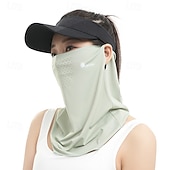 preiswerte Freizeitkleidung-Sonnenschutzschleier Damen Sommer atmungsaktive Ice Silk Gesichtsabdeckung Radfahren Sonnenschutz Anti-UV Ohrhängende Gesichts-Handtuch