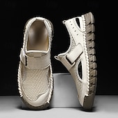 זול סנדלים חיצוניים-סנדלי גברים - עיצוב רשת נושם, סגנון נינוח לנסיעות יומיות והרפתקאות חוצות קלות