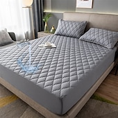 cheap Sheets &amp; Pillowcase-Queen Full King Protective Bed Cover Waterproof Mattress Protector Quilted Fitted Mattress Pad Bed Protector Elastic Thick Anti-slip Fitted Sheet with Deep Pocket Noiseless Hypoallergy