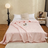 billiga Elitkollektion-Kylande Täcke Comforter Andningsbar Tencel Lyocell Fiber Täcke Drottning Kylande Filt för Varm Sömnare Lätt Duvet för Sommar Grön Rosa
