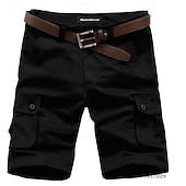 cheap Classic-Men&#039;s Cargo Shorts Shorts Summer Shorts Multi Pocket Flap Pocket Camo Comfort Wearable Knee Length Outdoor Sport Daily Fashion Casual Black Yellow