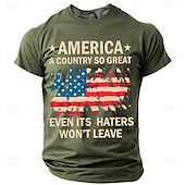 levne Vlastenecké tričko pro veterány-Den veteránů Pánské Patriot Patriotic Veteran Veterán T tričko s krátkým rukávem T tričko 3D tisk crew neck tričko každodenní vojenské ulice každodenní černé modré zelené letní jarní oblečení