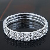 abordables Conjuntos de joyas-Los sistemas nupciales de la joyería 1 Legierung Pendientes Collare Pulseras Mujer Elegante Bonito Lujoso Alegría Forma Geométrica Conjunto de joyas Para Fiesta
