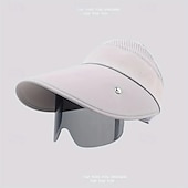 お買い得  帽子-保護マスクと取り外し可能なゴーグル付きのレディース夏用つば広サンハット - UVカットの通気性ポリエステルでハイキング、キャンプ、アウトドアアドベンチャーに最適