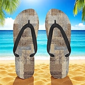 cheap Vacation Sandals-Men’s Blue Leaf Printed Flip Flops – Tropical &amp; Stylish Style for Beach Vacations, Island Hopping &amp; Beachside Dinners