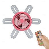 お買い得  電球-E27 シーリングファン（ライト付き）、U字型 6 枚葉 LED 折りたたみリーフライト、リモコン調光ファンライト、寝室、ガレージ用小型シーリングファン、インテリジェントタイミング、ヘッドシェイクオリエンテーション