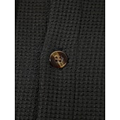 economico T-shirt in maglia waffle-Per uomo Maglietta Waffle Giacca di pelle Maglietta Manica Corta Con Cappuccio Estate Blocco di colori Moda Designer Casual Tasca Bottoni Davanti All'aperto Casuale Quotidiano Nero Verde Borgogna