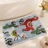 billiga Mattor &amp; mattor &amp; mattor-spärrhake kit gör det själv badrumsmatta hantverkssats virkat garn kuddsats för nybörjare hantverk tryckta mattor broderi set för vuxna mors dag presenter