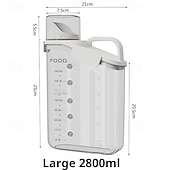 cheap Kitchen Storage-Cereal Containers Storage, 1500/2000/2800 ml Airtight Large Dry Food Storage Containers with Pouring Spout Measuring Cup for Snacks Grain Rice,BPA Free Dispenser Plastic Bin