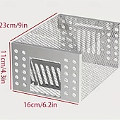levne Podpora a péče o zvířata-ultra odolná železná klec na myš - klec, která přitahuje myši design jednosměrných dveří pouze dovnitř a ven stříbrný