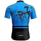 abordables Maillots pour hommes-Homme Maillot de cyclisme Manche Courte Cyclisme T-shirt Maillot avec 3 poches arrière VTT Vélo tout terrain Respirant Séchage Rapide Design Anatomique Évacuation de l&#039;Humidité Jaune Rouge Bleu