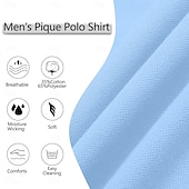 levne Pánské klasické polo-Pánské Bavlněná polokošile Golfové polokošile Práce Obchod Žebrovaný polo límec Klasický Krátký rukáv Základní Moderní Pevná barva Knoflíky Základní Jaro léto Celý rok Běžný Tmavě červená Čern