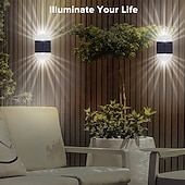 cheap Outdoor Wall Lights-2/4 Pcs Solar Fence Wall Lights Outdoor Waterproof  Gaeden Lights for Yard Deck Garden Patio Lighting Decoration