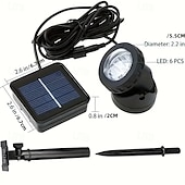 ieftine Spoturi exterioare-reflector solar cu LED IP65 proof 1/2/3 capete proiector subacvatic pentru piscină grădină gazon pădure iaz calea decor peisaj