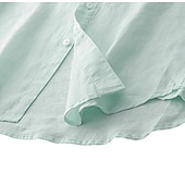 halpa Miesten Elite-paidat-miesten 100% pellavapaita nappikauluspaita vapaa-ajan paita yksivärinen muodollinen rento valkoinen vaaleanvihreä punainen tummansininen pitkähihainen turndown-paita kesä talvivaatteet vaatteet yksiväriset
