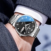 cheap Quartz Watches-Luxury Brand Man Watch Waterproof Luminous Date Week Men&#039;s Quartz Wristwatch Stainless Steel Fashion Sports Men Watches