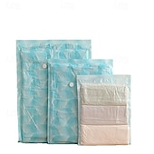 Недорогие Хранение одежды-5 вакуумных пакетов для хранения с ручным насосом, компактные компрессионные пакеты для одежды, одеял, пуховых одеял, курток, пыленепроницаемые вакуумные пакеты для путешествий и организации пространства дома