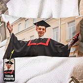 abordables Cadeaux personnalisés-Housse de coussin lombaire personnalisée Ajoutez votre image Meilleur cadeau de graduation Design photo personnalisé Housse de coussin mode décontractée 1pc Cadeau personnalisé sur mesure