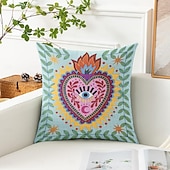 abordables Taies d&#039;Oreiller-Housse de coussin décoratif en forme de cœur 1PC housse de coussin carrée douce pour canapé pour chambre salon canapé chaise