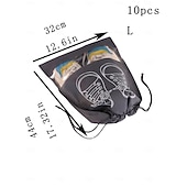 baratos Arrumação e Organização-5/10 peças de bolsas para sapatos de viagem, organizador transparente à prova d'água e poeira para armazenamento de sapatos para bagagem, bolsa portátil para sapatos para viagens de negócios e férias