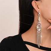 abordables Boucles d&#039;oreilles-Argent Zircon Boucle d&#039;Oreille Créoles Le style rétro Géométrique Goutte ancien Mode Des boucles d&#039;oreilles Bijoux Argent Pour Mariage Soirée Fiançailles Bal de promo 1 Paire