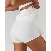 cheap Women&#039;s Skirts &amp; Skorts-US Open Women&#039;s Tennis Skirts Tennis Skirts with Shorts Side Pockets Side Split Stretchable Tennis Golf Pickleball Solid Colored Bottoms Black White Brown Tennis Clothing