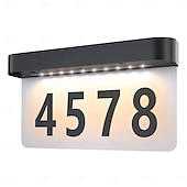 cheap Outdoor Wall Lights-1 Pc Outdoor Solar Door Adress Lights IP44 Waterproof Warm Light White Light Street Sign Lamp Courtyard Street Corridor Lighting Wall Lights House Number Lights