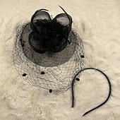 olcso Esküvői Fejdísz-Sisak Tüll Tollak Esküvő Estély Elegáns Esküvő Val vel Toll Sisak Fejfedők