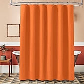cheap Shower Curtains-Linen Feel Shower Curtain with 12 Hooks Beige Boho Farmhouse Shower Curtains for Bathroom Natural Cloth Cotton Fabric Liner