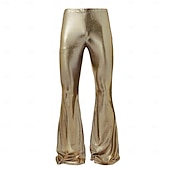 olcso Alsók-Retró 1970-es évek 1980-as évek Bell Bottom Pants Diszkó Fényes latex patent Fémes Kockás Férfi Mindszentek napja Farsang Pride Parade Büszkeség hónapja Felnőttek Nadrágok Minden évszak