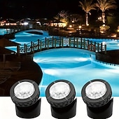 ieftine Spoturi exterioare-reflector solar cu LED IP65 proof 1/2/3 capete proiector subacvatic pentru piscină grădină gazon pădure iaz calea decor peisaj