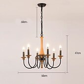 economico Lampadari-Lampadari a sospensione a LED per isola cucina 60*47cm, lampadari a 6/8 teste, lampadari moderni da ingresso, stile fattoria, appesi al soffitto sopra il tavolo, bianco caldo.