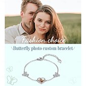 baratos Para mulheres-Pulseira Personalizada com Foto - Melhor Presente para Mãe Avó Esposa - Perfeito para o Dia das Mães Aniversário