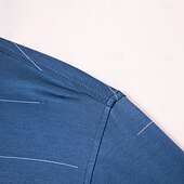 お買い得  メンズエリートポロ-メンズ シルク コットン リヨセル ブレンド ビジネス カジュアル ラペル 半袖 フォーマル 高品質 ジャカード ボタン 夏 ライトブルー ダークネイビーブルー