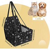 abordables Fundas de asiento para coche-Asiento elevador para coche plegable para perros, impermeable y transpirable, bolsa de viaje para perros pequeños y medianos