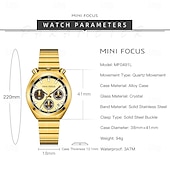 olcso Quartz órák-MINI FOCUS Női Quartz Óra Divatos Dizájnú Karkötő Óra Világító Stopper Naptár Vízálló Ötvözet Óra