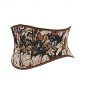 cheap Corset-Rococo Overbust Corset Masquerade Overbust Corset Cosplay Jacquard Tummy Control Push Up Jacquard Fancy Dress Women's Royal Masquerade Party Carnival of Venice Adults' Corset