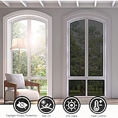 cheap Wall Stickers-Window Film, Privacy Glass Sticker for Heat Insulation, Anti-Peeping Sunshade, UV Protection for Balcony and Home