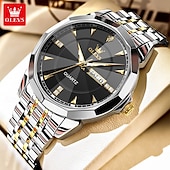 cheap Quartz Watches-OLEVS 9977 Men&#039;s Top Luxury Brand Quartz Watch, Fashion Business, Stainless Steel, Date Week, Diamond Scale, Waterproof