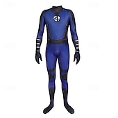 baratos Trajes Masculinos-Super heroi Senhor Fantástico Macacão Fatos de Corpo Fantasia de Carnaval Vestir-se for Homens Para Meninos Crianças Adulto Dia Das Bruxas Carnaval Festa Espetáculo Comic Con