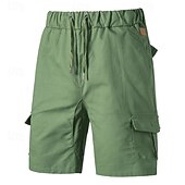 economico Classico-Per uomo Pantaloncini cargo Shorts Pantaloncini Estivi Coulisse Elastico in vita Multi-tasche Semplice Comodità Indossabile Lunghezza al ginocchio All&#039;aperto Sport Quotidiano Moda Casual Nero Blu