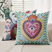 abordables Taies d&#039;Oreiller-Housse de coussin décoratif en forme de cœur 1PC housse de coussin carrée douce pour canapé pour chambre salon canapé chaise